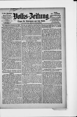 Volks-Zeitung on Aug 26, 1895