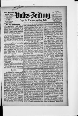 Volks-Zeitung vom 30.08.1895