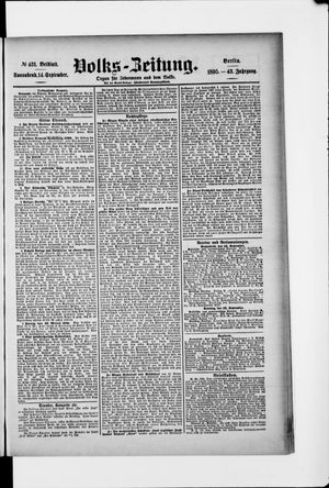 Volks-Zeitung on Sep 14, 1895