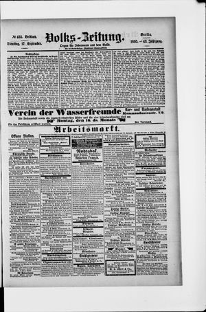 Volks-Zeitung vom 17.09.1895
