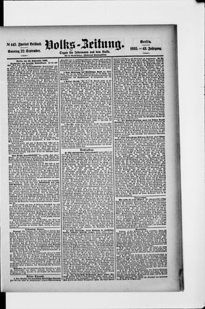 Volks-Zeitung vom 22.09.1895