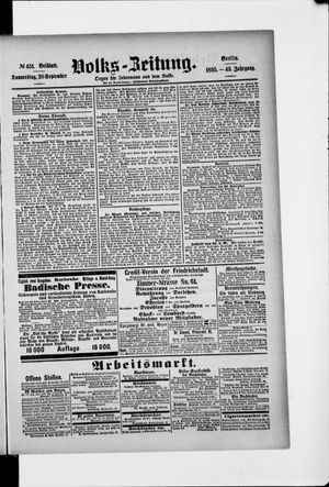 Volks-Zeitung vom 26.09.1895