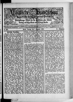 Volks-Zeitung vom 01.12.1895