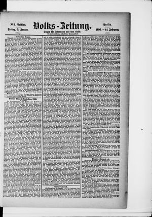 Volks-Zeitung vom 03.01.1896