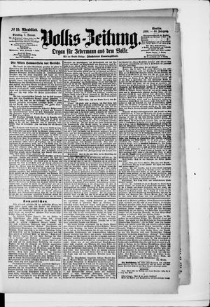 Volks-Zeitung vom 07.01.1896
