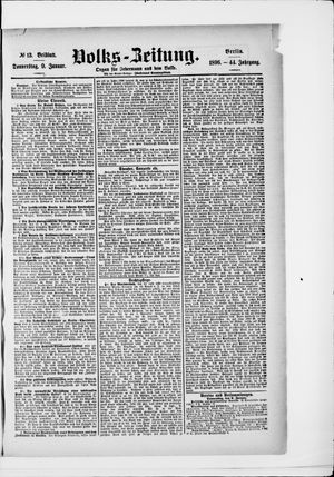 Volks-Zeitung vom 09.01.1896