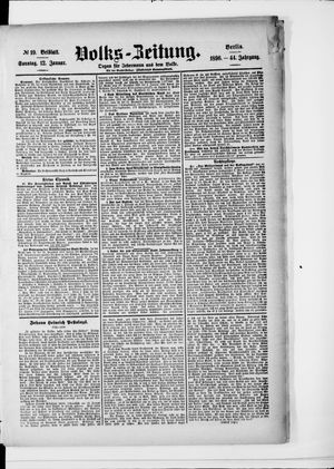 Volks-Zeitung vom 12.01.1896
