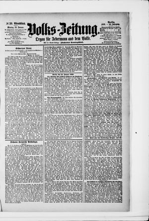 Volks-Zeitung on Jan 13, 1896