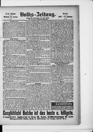 Volks-Zeitung on Jan 22, 1896