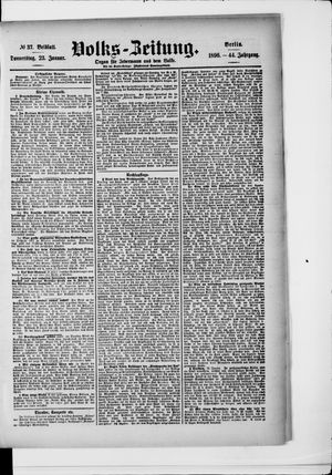 Volks-Zeitung on Jan 23, 1896