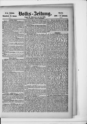 Volks-Zeitung vom 25.01.1896