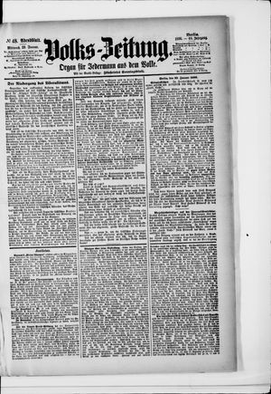 Volks-Zeitung on Jan 29, 1896
