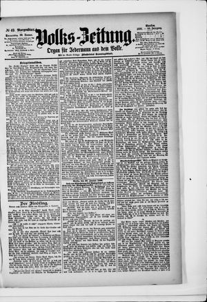 Volks-Zeitung on Jan 30, 1896