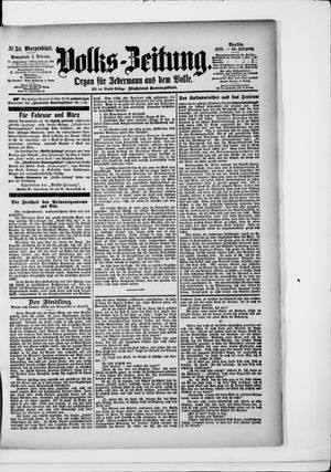 Volks-Zeitung on Feb 1, 1896