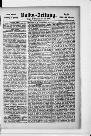 Volks-Zeitung on Feb 2, 1896