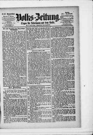 Volks-Zeitung on Feb 4, 1896