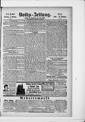Volks-Zeitung vom 04.02.1896