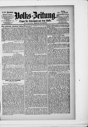 Volks-Zeitung on Feb 5, 1896