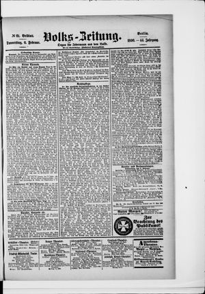 Volks-Zeitung vom 06.02.1896