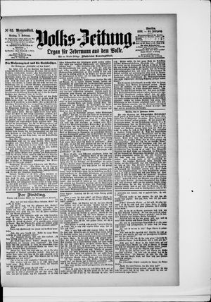Volks-Zeitung vom 07.02.1896