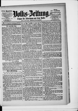 Volks-Zeitung on Feb 8, 1896