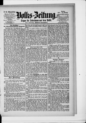 Volks-Zeitung vom 11.02.1896