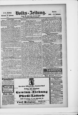Volks-Zeitung on Feb 12, 1896