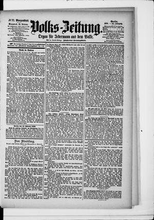 Volks-Zeitung on Feb 15, 1896