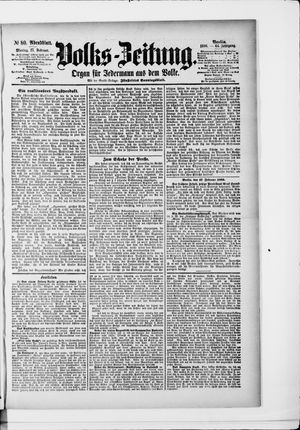 Volks-Zeitung on Feb 17, 1896