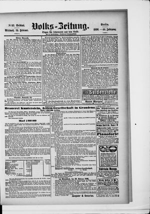 Volks-Zeitung vom 19.02.1896