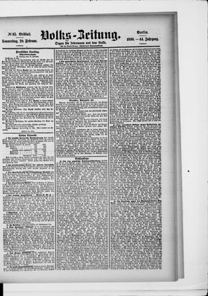 Volks-Zeitung vom 20.02.1896