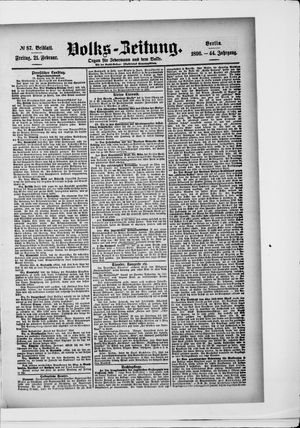 Volks-Zeitung on Feb 21, 1896