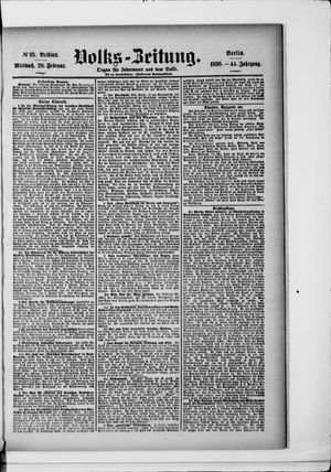 Volks-Zeitung vom 26.02.1896