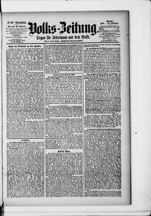 Volks-Zeitung on Feb 26, 1896