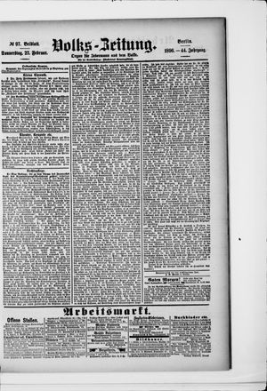 Volks-Zeitung vom 27.02.1896