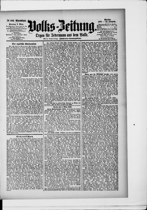 Volks-Zeitung on Mar 3, 1896