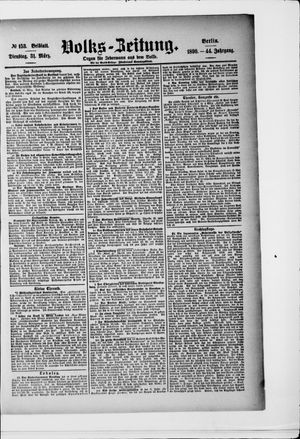 Volks-Zeitung vom 31.03.1896