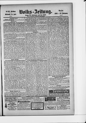 Volks-Zeitung vom 15.07.1896