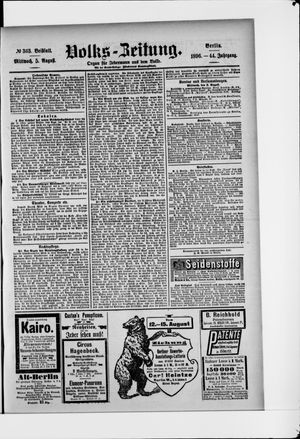 Volks-Zeitung vom 05.08.1896