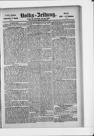 Volks-Zeitung vom 06.08.1896