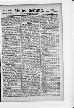 Volks-Zeitung on Aug 13, 1896