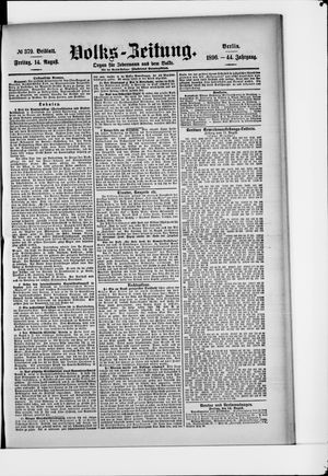Volks-Zeitung vom 14.08.1896