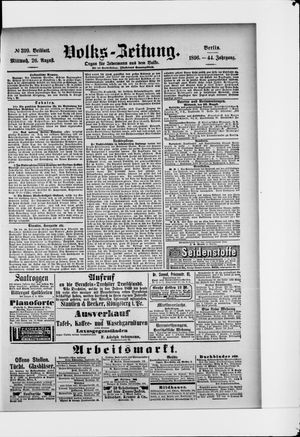 Volks-Zeitung vom 26.08.1896