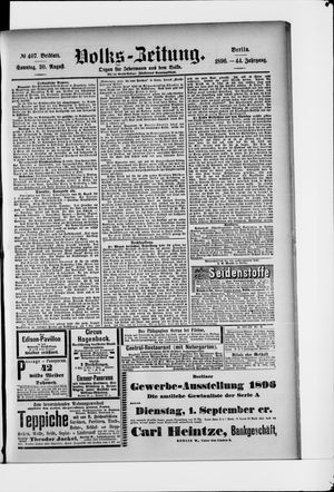 Volks-Zeitung vom 30.08.1896