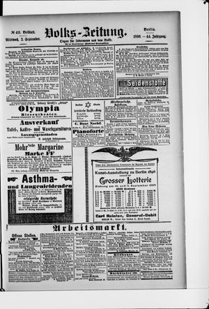 Volks-Zeitung on Sep 2, 1896