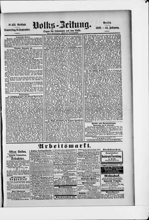 Volks-Zeitung vom 10.09.1896