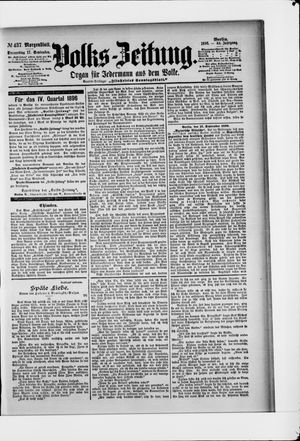 Volks-Zeitung on Sep 17, 1896