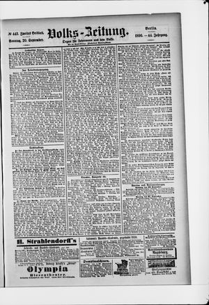 Volks-Zeitung vom 20.09.1896