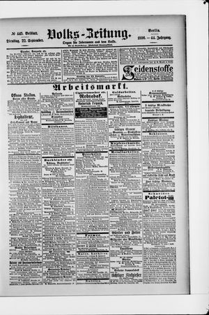 Volks-Zeitung vom 22.09.1896