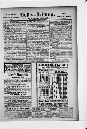 Volks-Zeitung vom 26.09.1896